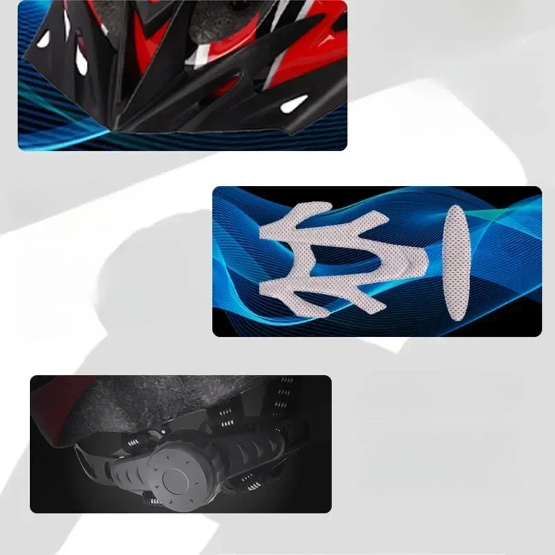 New Cycling Helmet Comfort Lining Lightweight Hollow Men Women Adjustable Riding Safety head protection bike bicycle MTB helmet image 3
