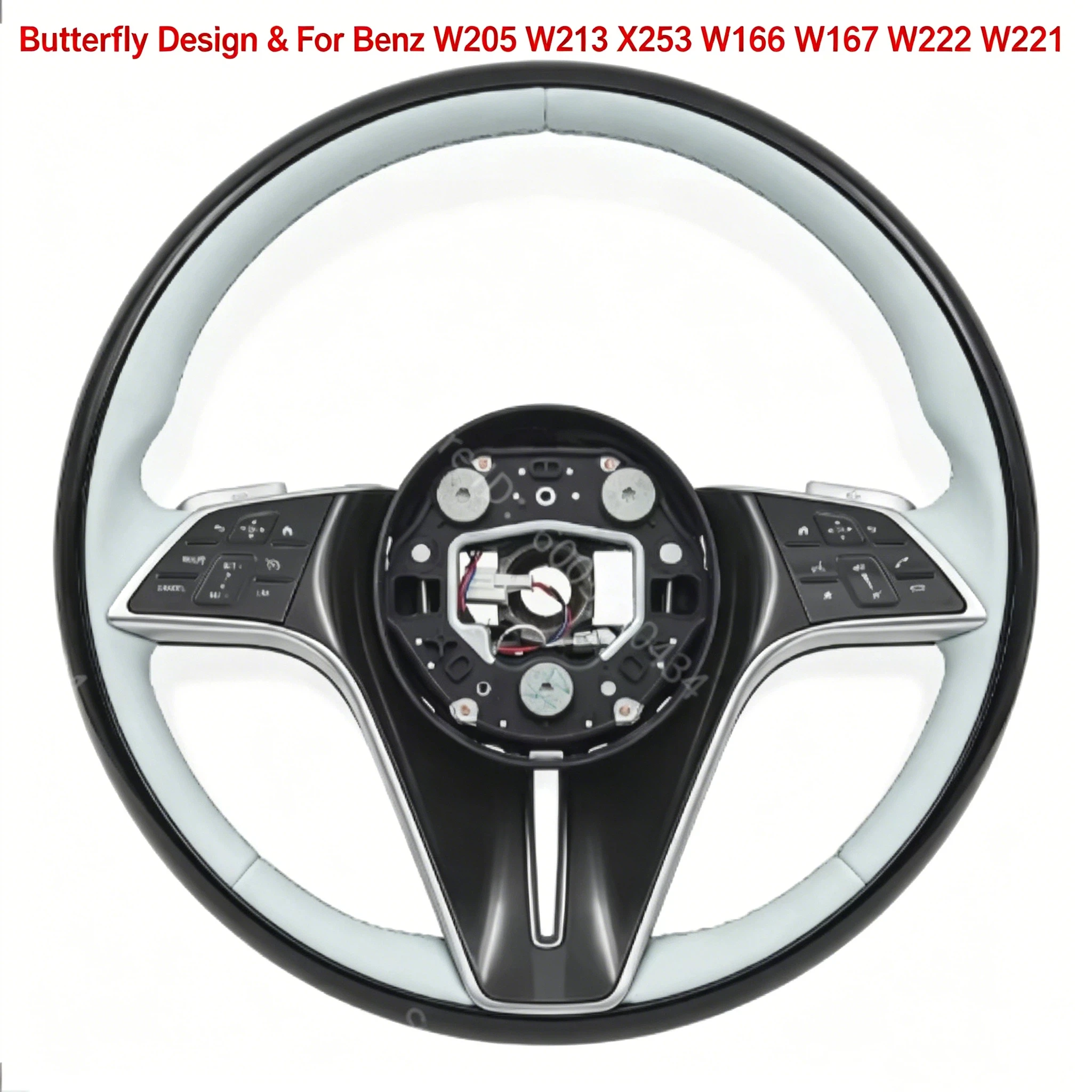 

Black Walnut Steering Wheel Unique Butterfly Design For Benz W205 W213 X253 W166 W167 W222 W221 Car Accessories
