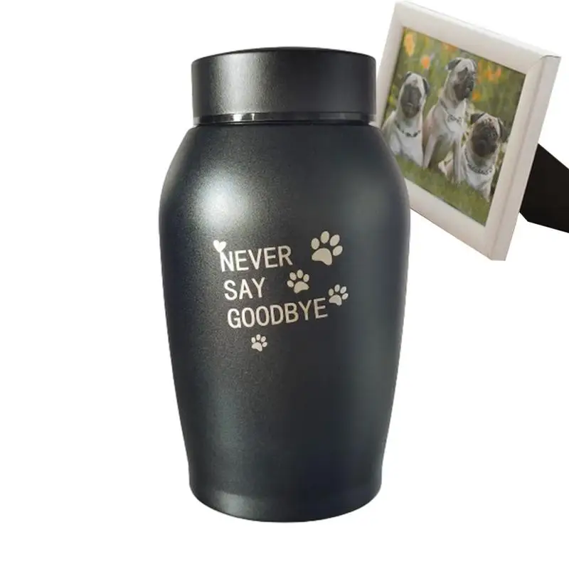 Stainless Steel pets Urns Cat Dog Bird small animal Cremation Ashes Urn Sealed Funeral with Paws Engraved Souvenir Jar For Pet