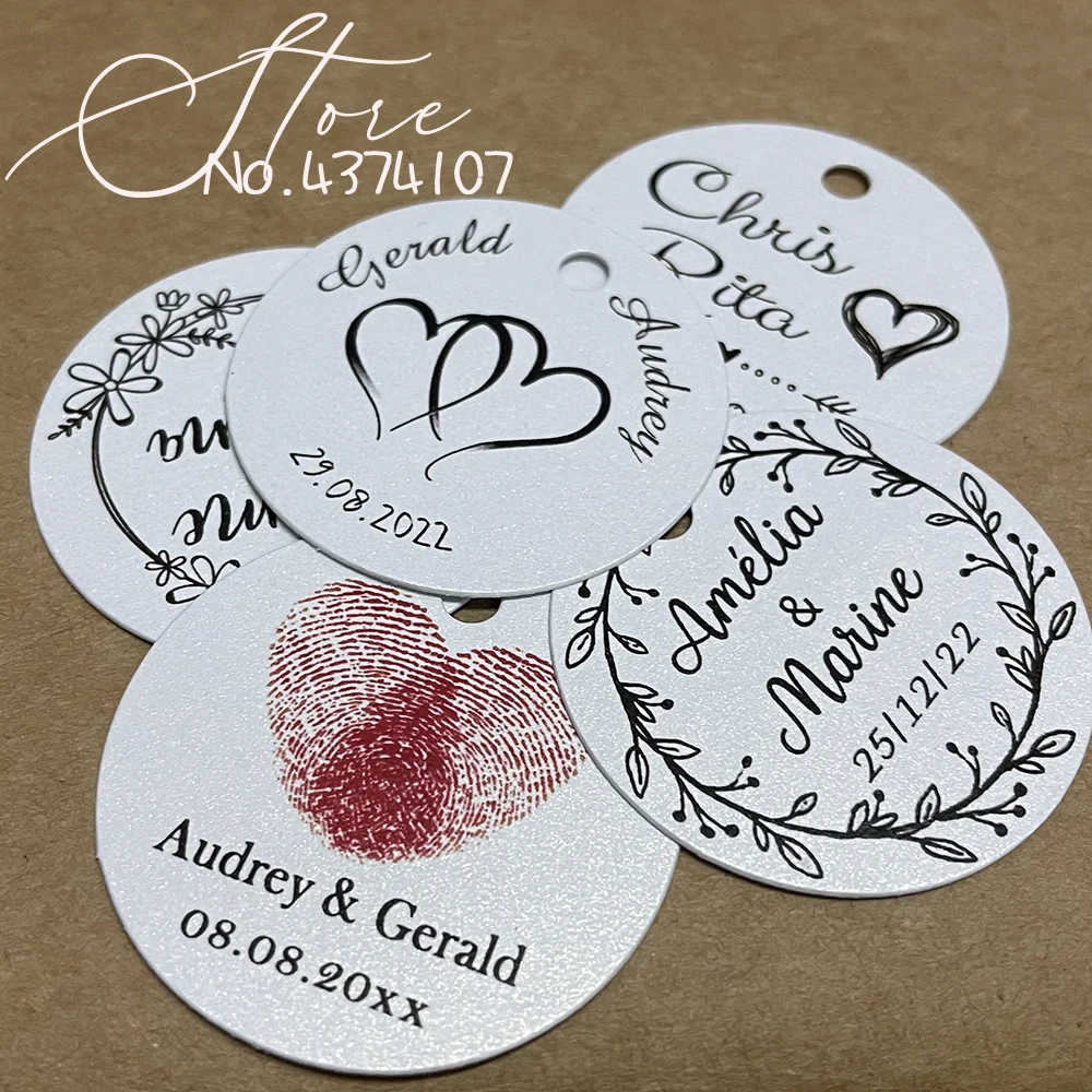 white kraft paper personalized tag ,Hand made label Wedding Decoration Customization 38mm/50mm round