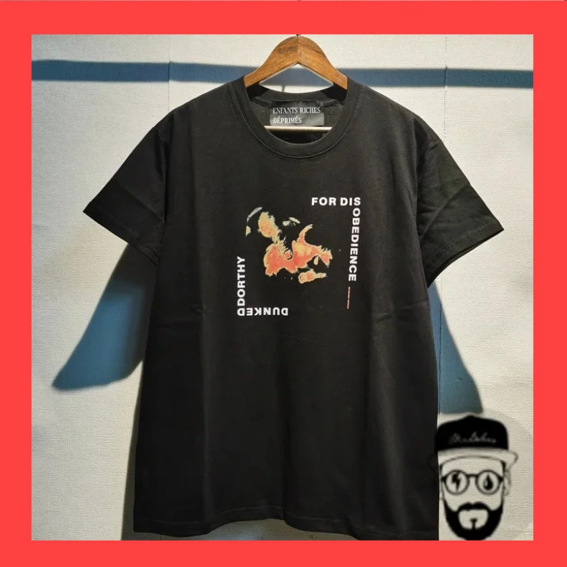 

Casual ERD Enfants Riches Deptimes Eliminate Violence Red Print T-shirt Summer Loose Fitting Tops Tee for Men and Women