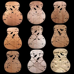 Acoustic Guitar Template Wooden Model Guitar Sound Beam Position Structure Drawing Line Model