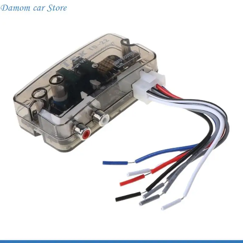 A2UC TD-22 RCA DVD High to Low Frequency Line Speaker Level 12V Auto Converter