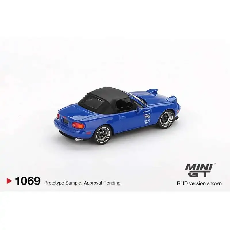 PreSale MINIGT 1069 Mazda 1:64 Miata MX5 NA نسخة موضوبة أزرق داكن دييكاست نموذج سيارة مجموعة اللعب