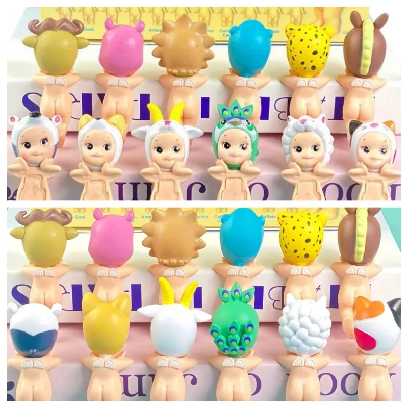 

12pcs Sonny Angel Climbing Angel Mini Doll Cheek Support Doll 4st Animal Blind Box Ornaments Cute Mysteries Toy Kids Gifts Toys