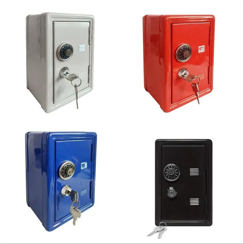 Household Insurance Box Vertical Mini Metal Safe Car Safe Key Insurance Cabinet Desktop Decoration Piggy Bank