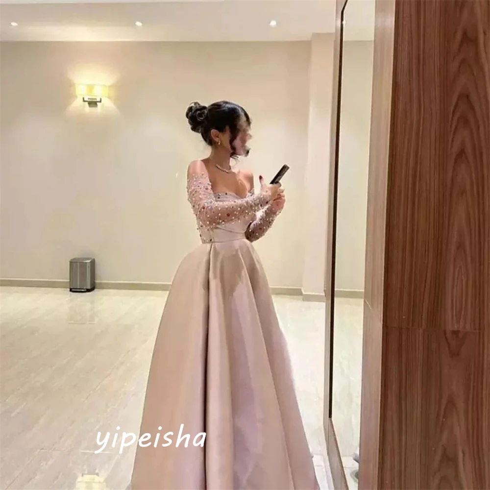 Elegant Prom Casual Strapless Ball gown Party Dress Beading Tulle Shirred Charmeuse Evening