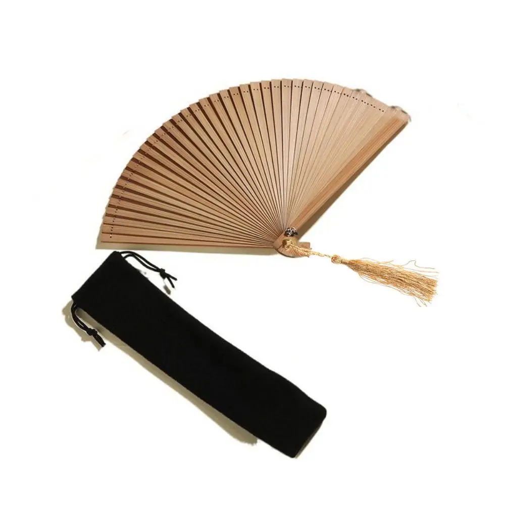 

Antique Small Classical Handmade Dance Props Portable Kimono Fan Bamboo Fan Ornament Dance Fan