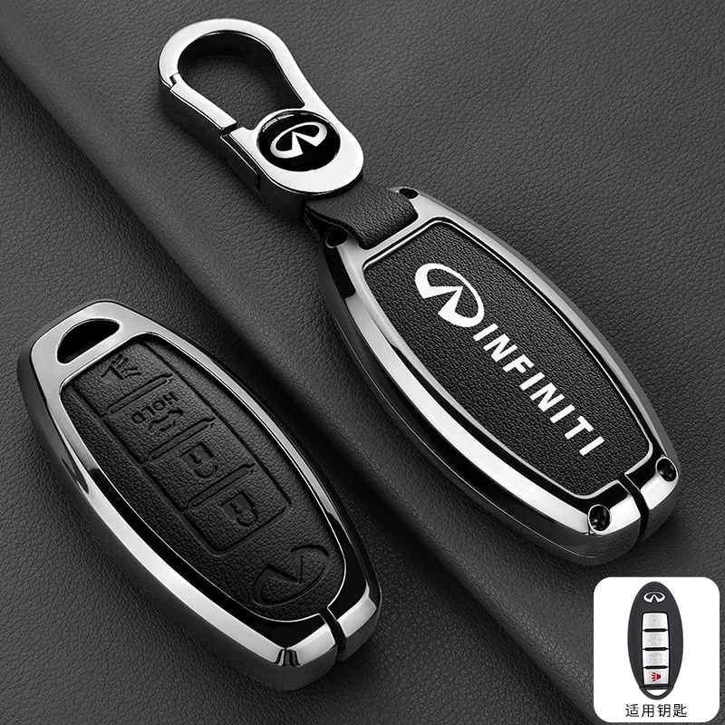 الجلود سيارة مفتاح ذكي غطاء حافظة مفتاح حامي حامل لإنفينيتي EX25 FX35 Q30 Q50 FX37 QX55 QX70 FX45 FX50 G25 G35 G37 #6