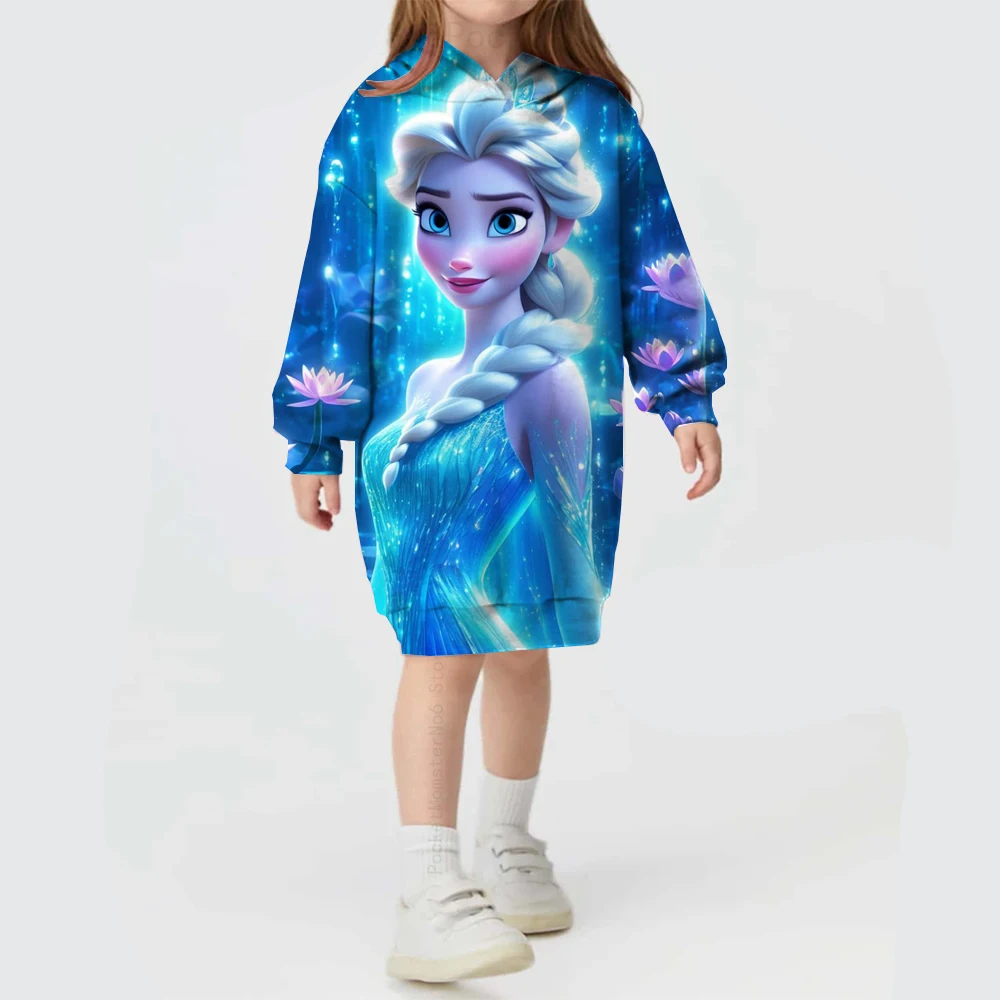 Children's clothing new hoodie sweater printed casual sports children's play costume Enchanted Rapunzel loose cartoon girl tops