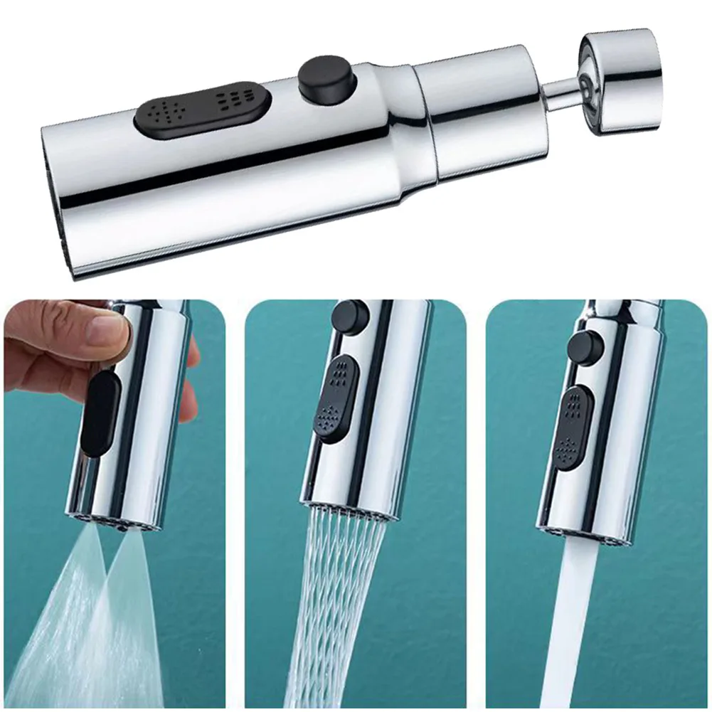 Faucet Extender Universal Rotation Extension Splash Proof Aerator 3 Modes Kitchen Anti-splash Tap Extender Adapter Nozzle