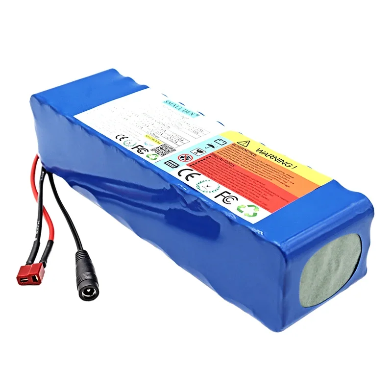 New 48V 10AH 0-800W rectangular strip lithium battery pack with BMS 13s3p motor high-power battery