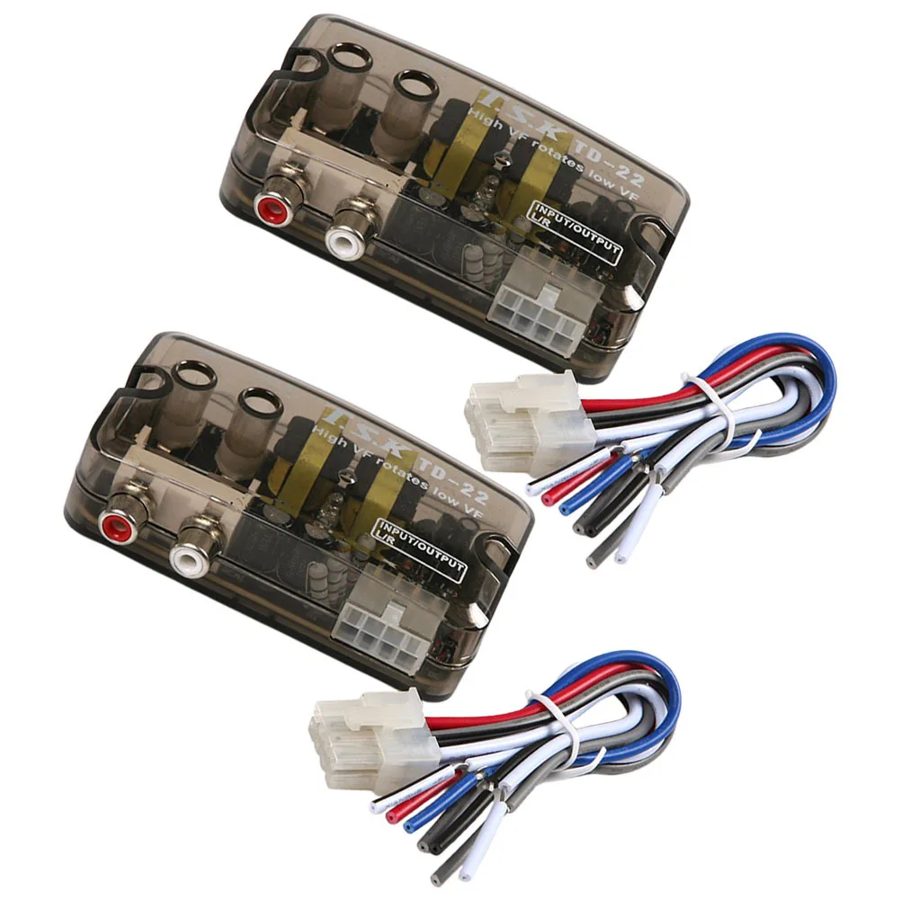 

Car Audio High Low Converter Delay Function Line Input for Amp Smooth Signal Conversion Compact Size Enhances