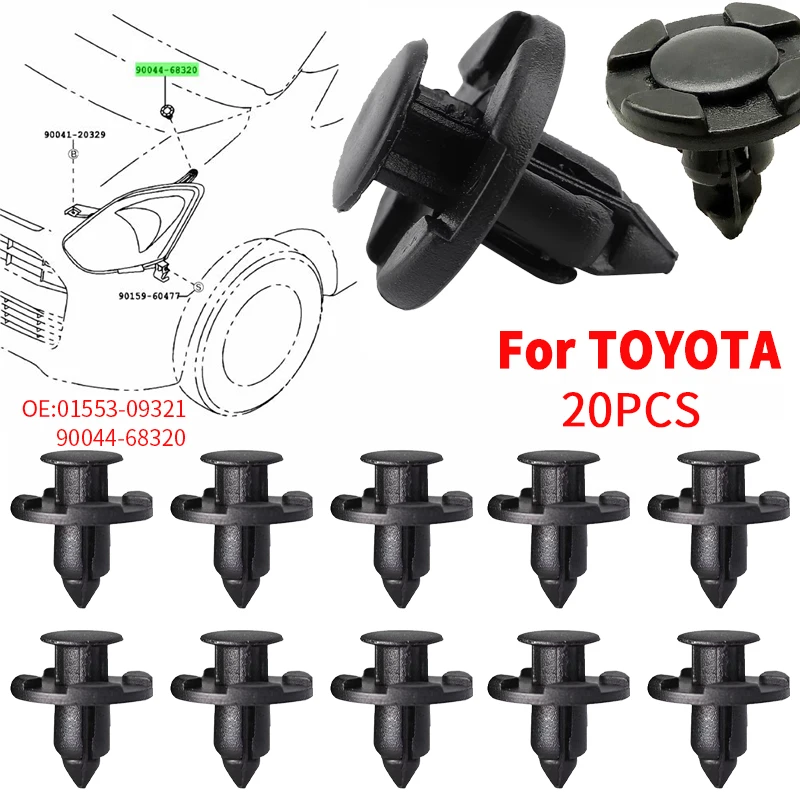 20 piezas para Nissan Qashqai J11 J10 2007 - 2017 Note x-trail T32 Sentra capó arco de rueda forro Facia protector contra salpicaduras Clips remache
