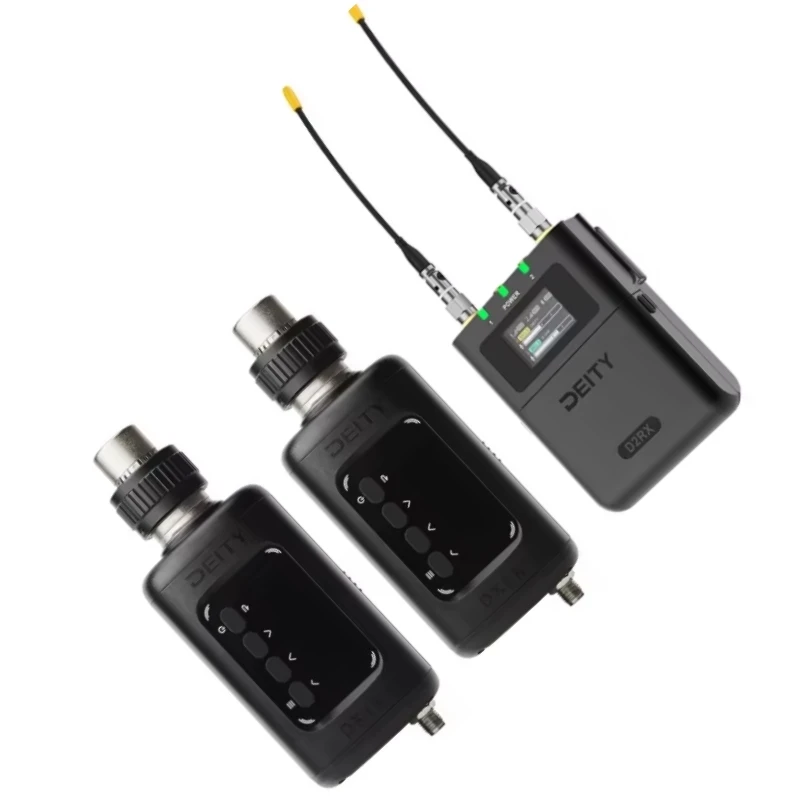 DEITY THEOS DXTX UHF Digital Wireless Transmitter and  DEITY D2RX Dual Channel Receiver with 48V phantom power