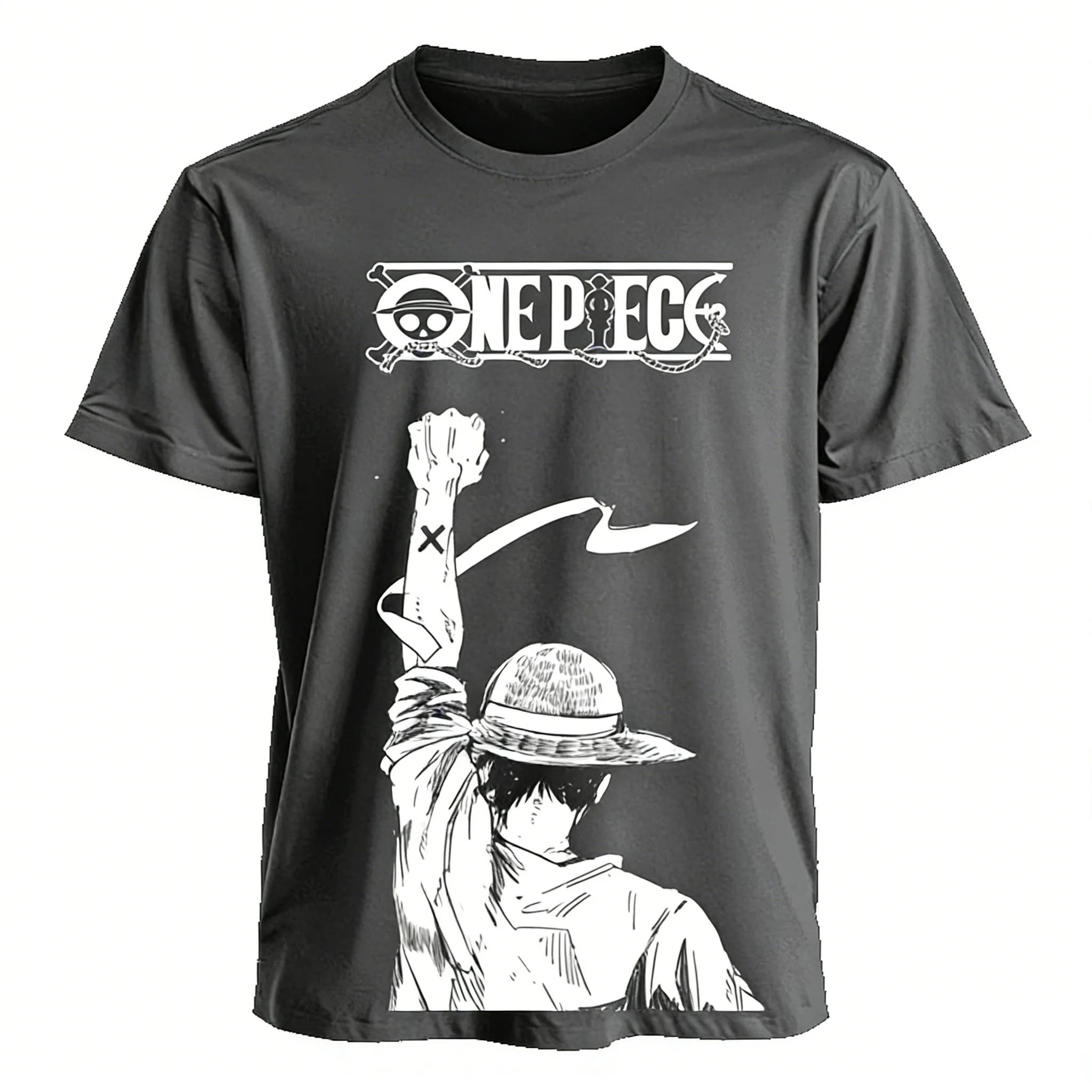قطعة واحدة أنيمي تي شيرت الرجال النساء 2026 الصيف القطن قصير الأكمام بلايز عادية الجرافيك المحملة القرد D لوفي مطبوعة الشارع الشهير Y2k #3