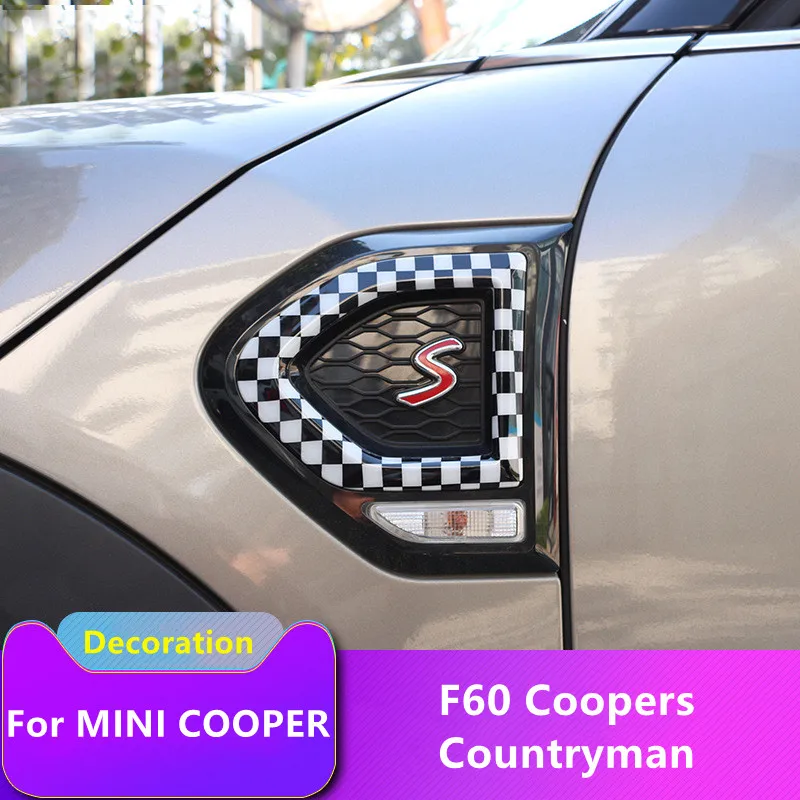 For MINI Cooper One S JCW F60 Countryman Accessories Car Side Wing Fender Cover F 60 Sticker Exterior Stickers Decoration Decals