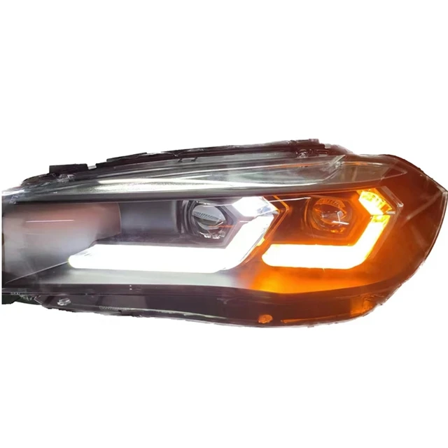 BiLED projector lens LED headlights for BMW X5 F15 with stock halogens