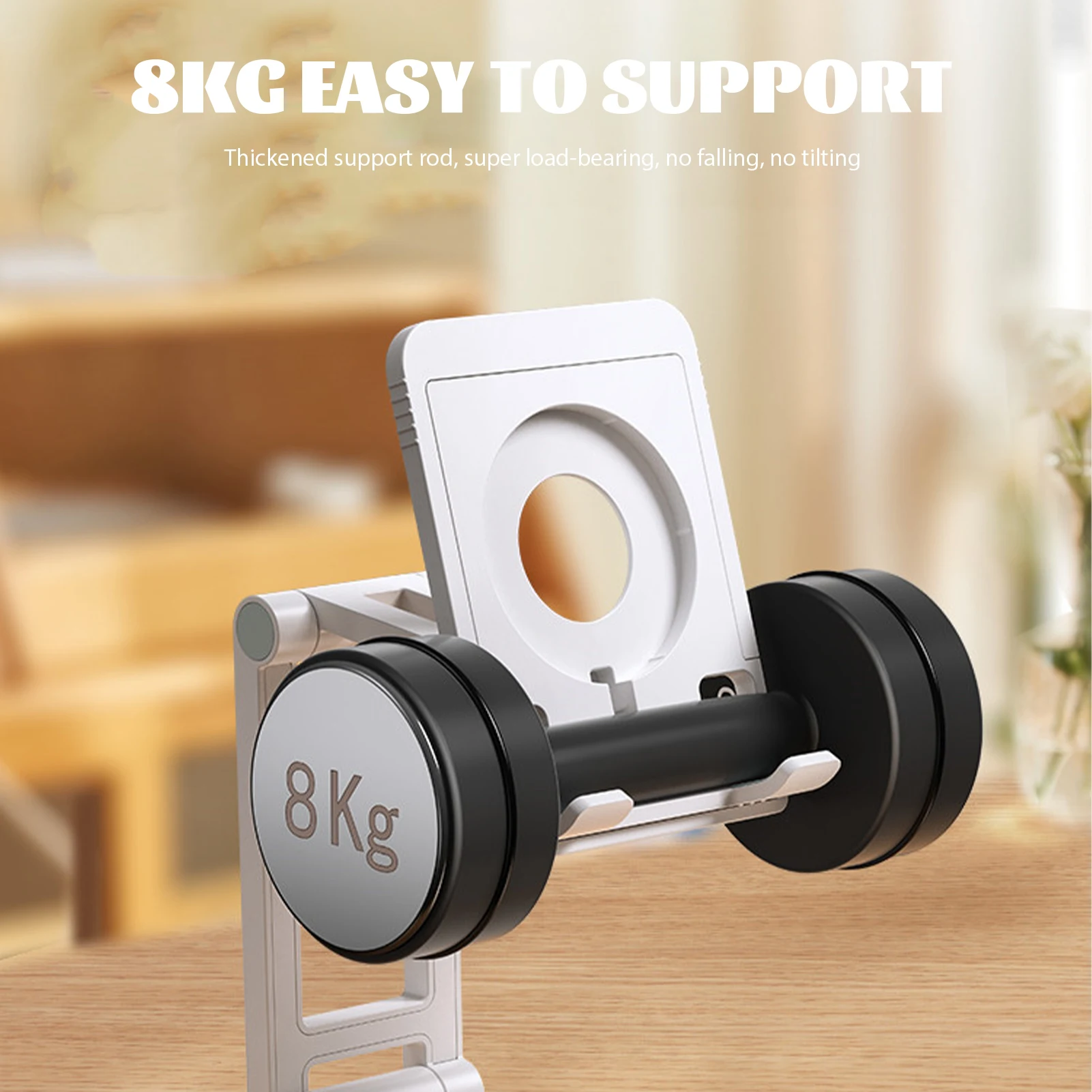 Suporte de telefone durável dobrável plástico do suporte do telefone para o quarto de casa