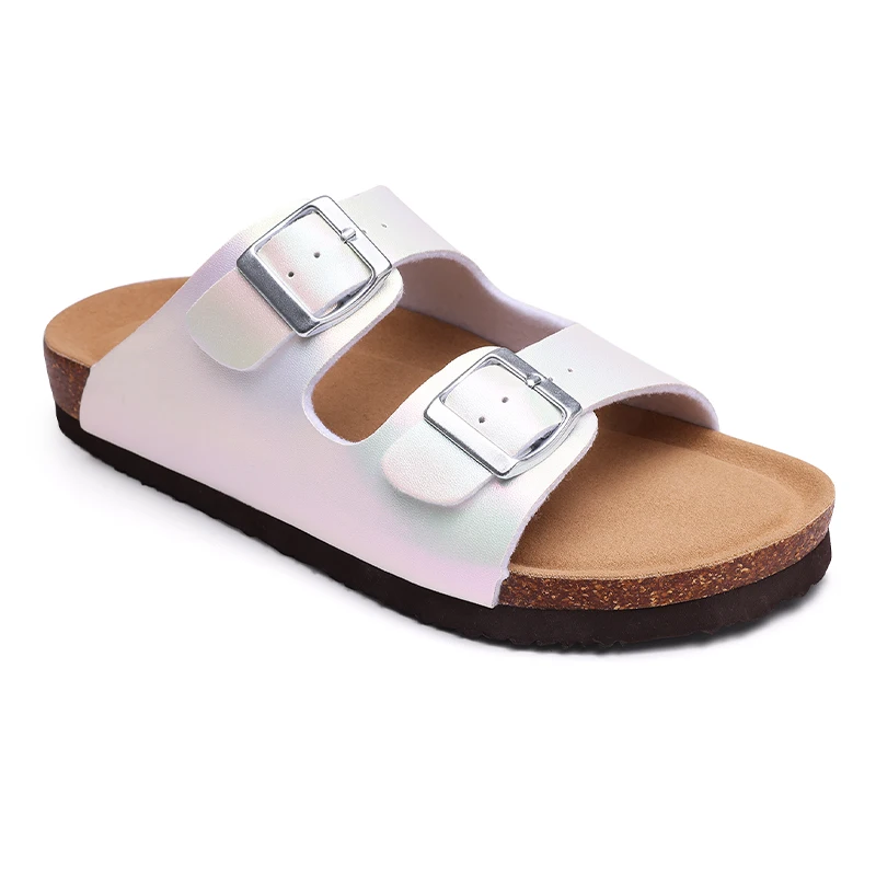 Smile Summer Classic Cork Slippers Women Soft Nonslip Sandals Outdoor Beach Sandals Vacation Pool Walking Thong Cushion Sandals