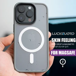 Luxury Transparent Matte Magnetic For Magsafe Wireless Charge Case For iPhone 17 Air 15 14 13 16 Pro Max Armor Shockproof Cover