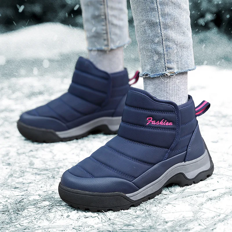 Women Short Boots Water-Proof Winter Snow Boots Ankle Boots Warm Comfortable Wear-Resistant Outdoor Sport Women Shoes Cold-Proof