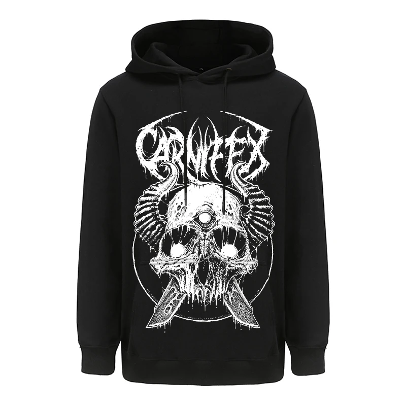 

Skull Deathcore Carnifex Pollover Sweatshirt Rock Hoodie Punk Sudadera Streetwear Fleece Outerwear Heavy Death Metal