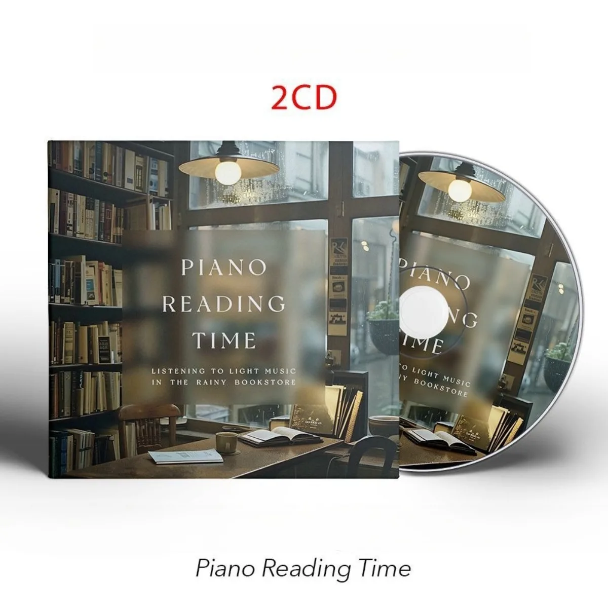 

Piano Reading Time Light Music CD, Rainy Bookstore Ambience Piano Melodies for Focus & Relaxation Physical Disc, Only CD