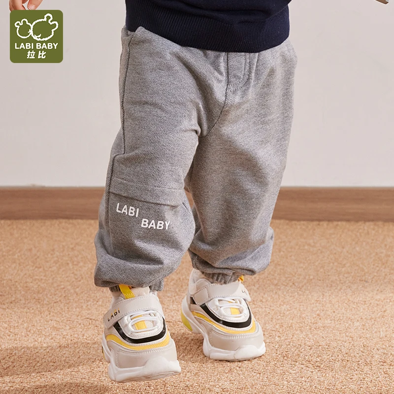 

LABI BABY Autumn Pants for Kids Boys Girls Casual Pant Toddlers Trousers Elastic Waist Sports Pants Children Bottom Clothes 1-6T