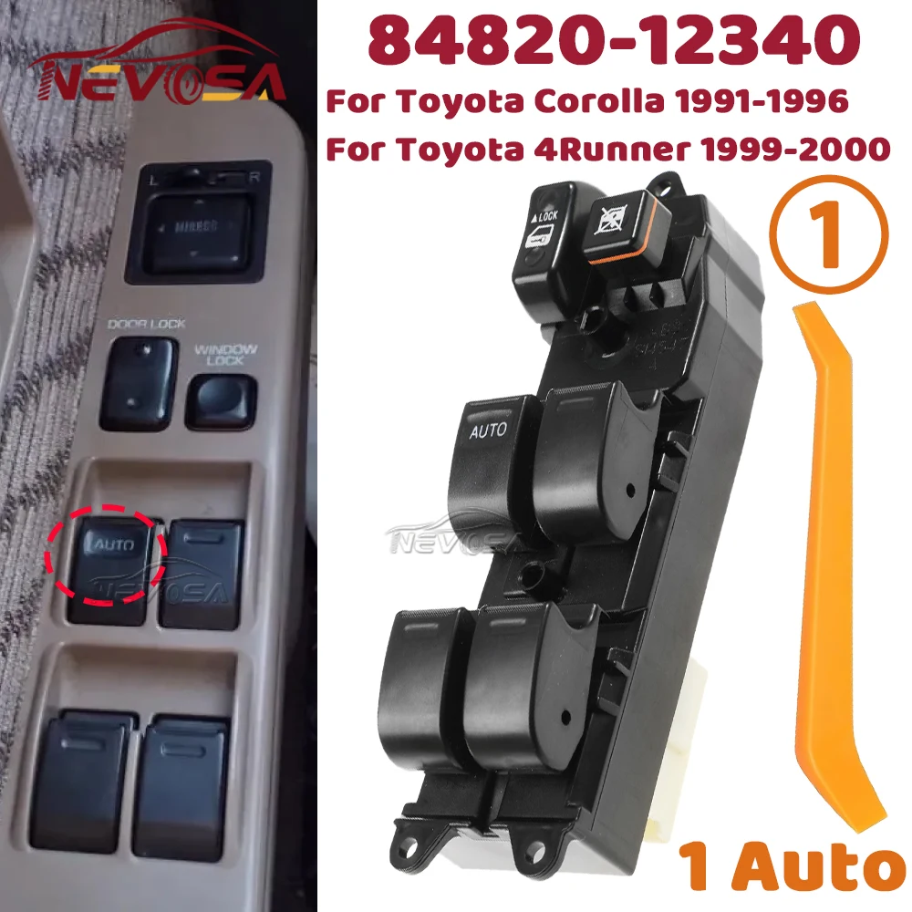 

Передний левый водитель для Toyota 4Runner Corolla 1995 1996 1997 1998 1999-2002 84820-35060 Переключатель управления стеклоподъемником 84820-12340