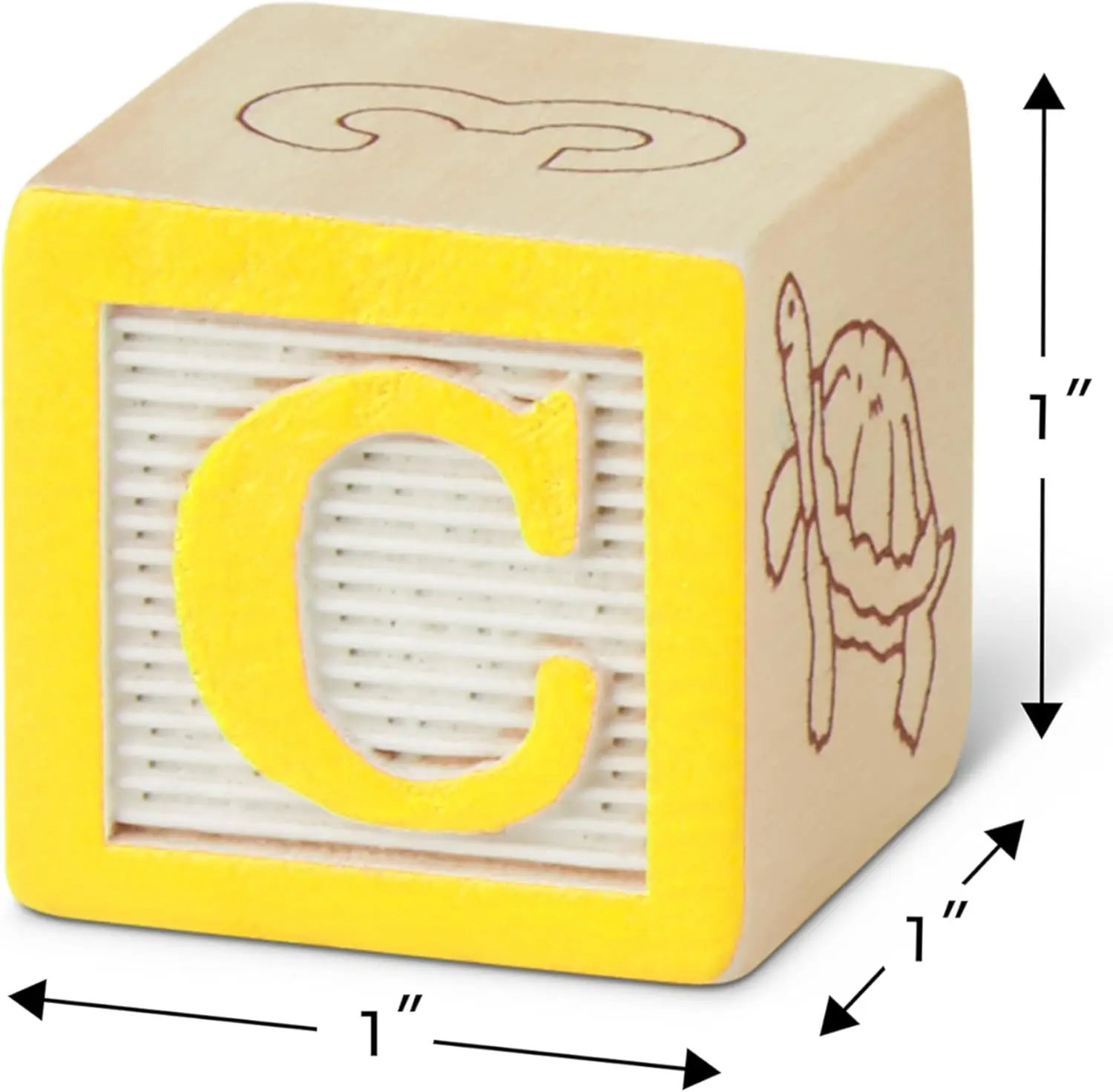 Ensemble de blocs de luxe en bois ABC/123 de 1 pouce avec pochette de rangement (50 pièces)