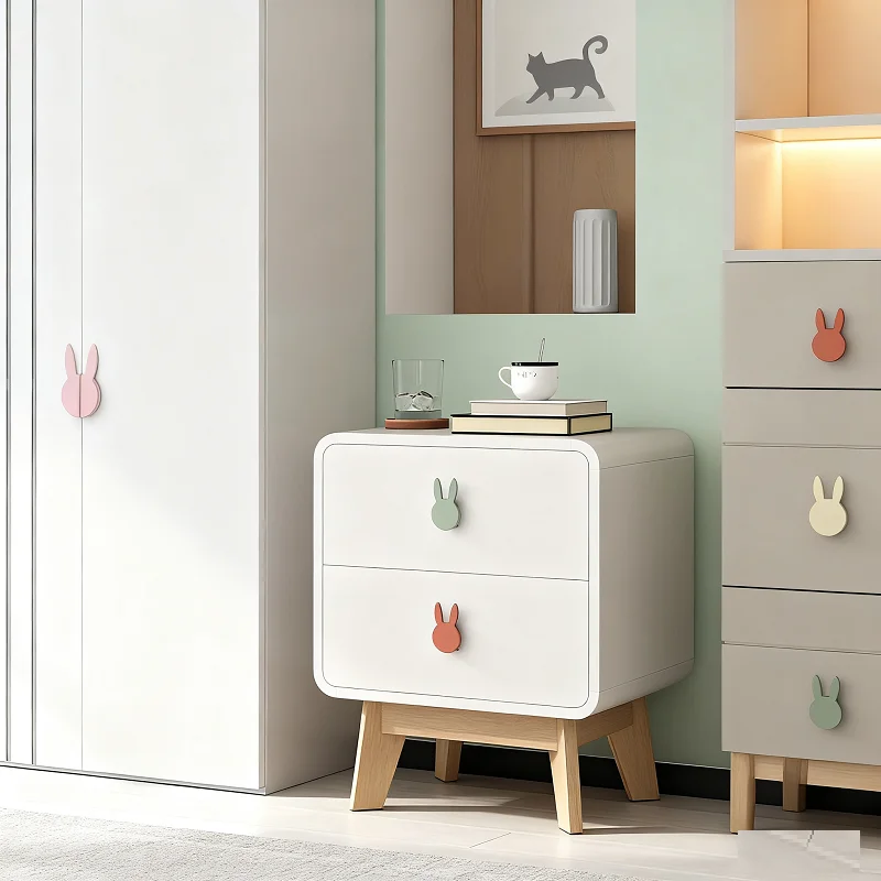 Moran color Cartoon Rabbit Knob,Pastel Cabinet Handle,Dresser Drawer Pull,Cute Kids Furniture Modern Minimalist,Kitchen Cupboard