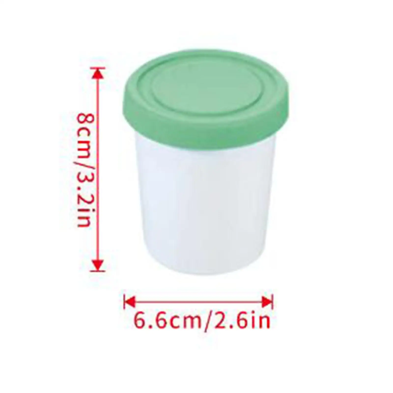 6xIce كريم باينت كوب حاوية الحلوى للحلويات محلية الصنع الآيس كريم الزبادي M الأخضر #5