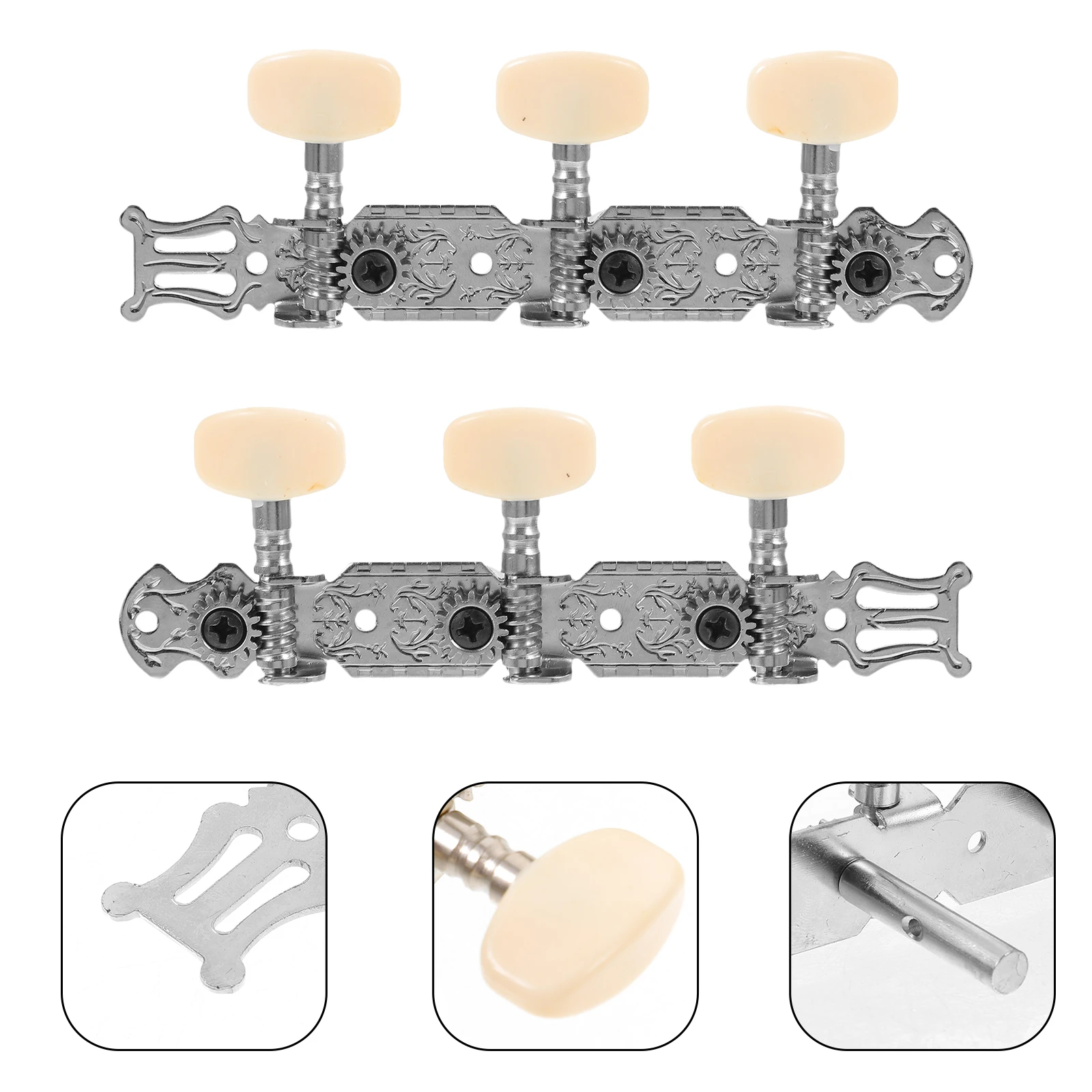 

2 Pcs String Knob Guitar Tuning Heads Pegs Tuner Classical Accessories Instrument Parts and Knobs