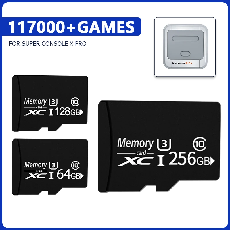 Super Console X PRO Game TF Card Used For S905X Video Game Consoles Built-in 90000/117000 Games For PSP/PS1/NDS/N64