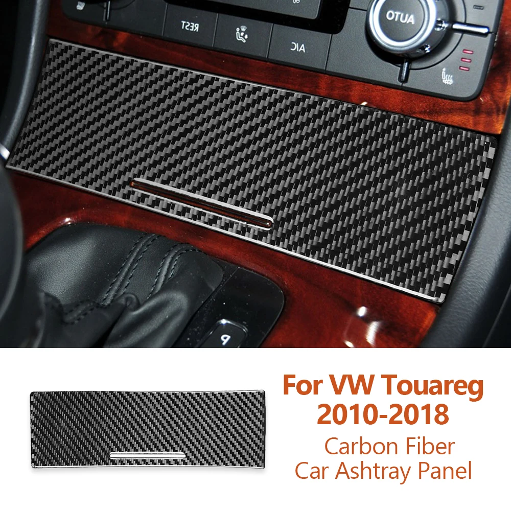 

For Volkswagen VW Touareg 2010-2018 Carbon Fiber Car Center Control Ashtray Panel Decorative Sticker Auto Interior Accesorios