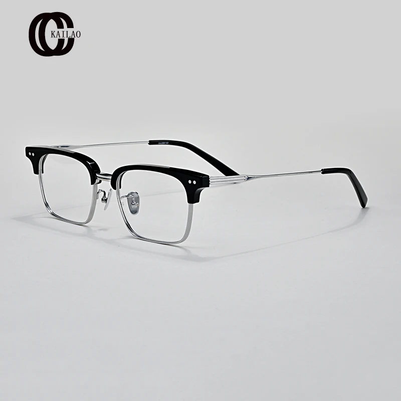 2024 New titanium Rectangle Eyeglass Frame Men And Women High Quality Half Frame Fashion Designer venus Personalized Glasses