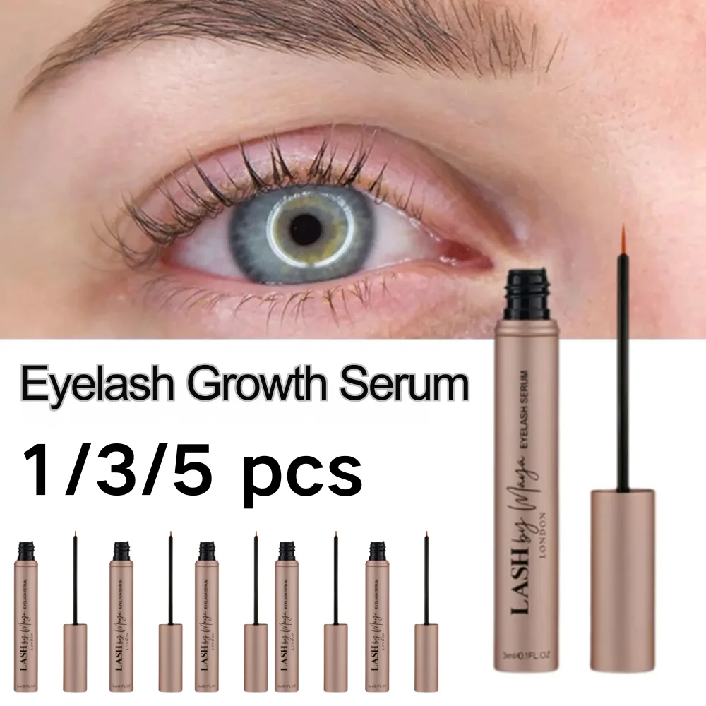 Sérum de croissance des cils, 3/5 pièces, imperméable, recourbé, nourrissant, allonge les cils, plus épais, cosmétiques pour les yeux, maquillage