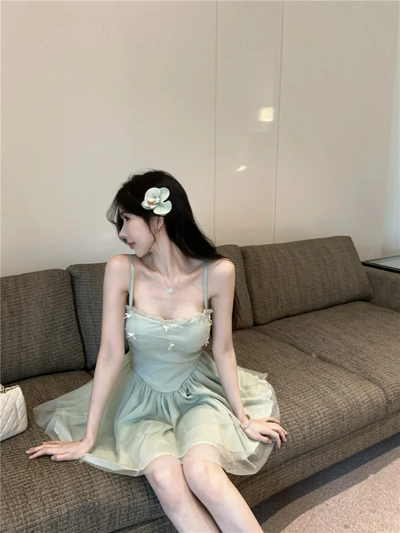 Pure Desire Knot Me Strap Dr vrouwen Sexy Afslanken Taille A-lijn ort Rok Zomer Pendelen Sle Polyestervezel