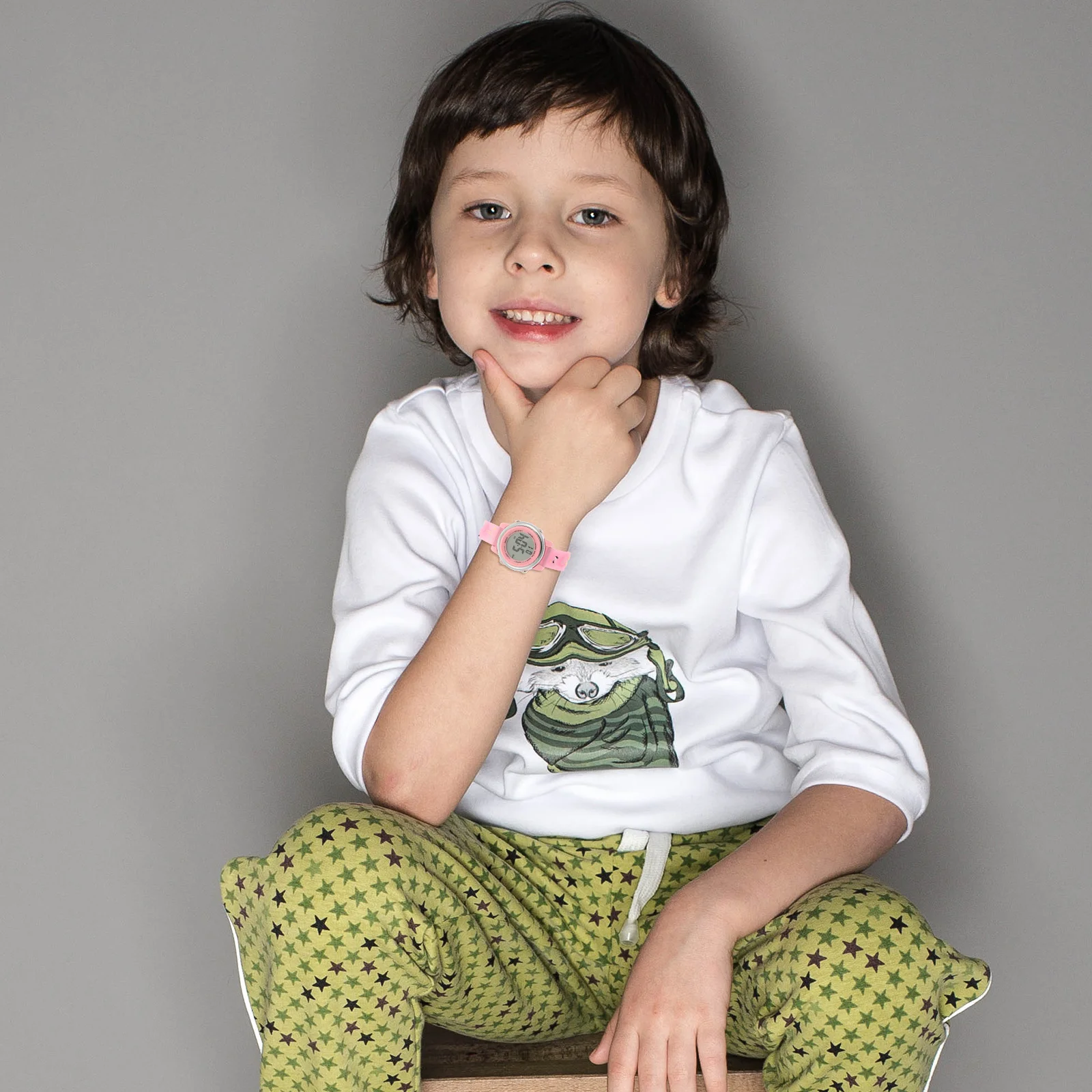 Cartoon Watch Lightweight Portable Adjustable Led Digital Waterproof Timepiece For Student Gift