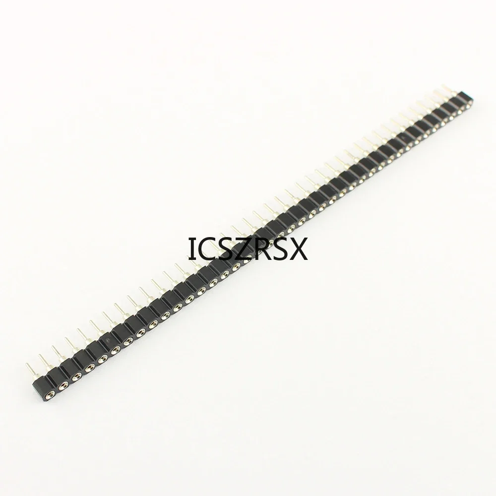 100pcs 2.54mm Pitch 1x40 2x40 40 80 Pin Female Male Hole Round Header Strip Connector Straight Single Double Row Tin Gold Plated