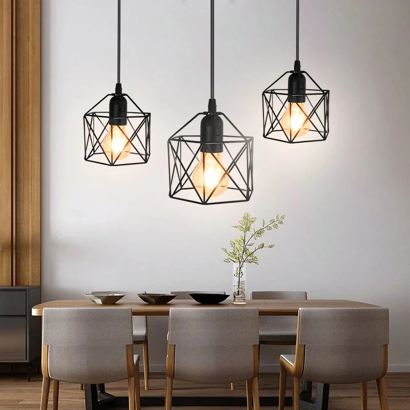 Modern Simple Black Chandelier Pendant Light Popular Hanging Lamp for Home Decor Living Room Kitchen Lighting Design