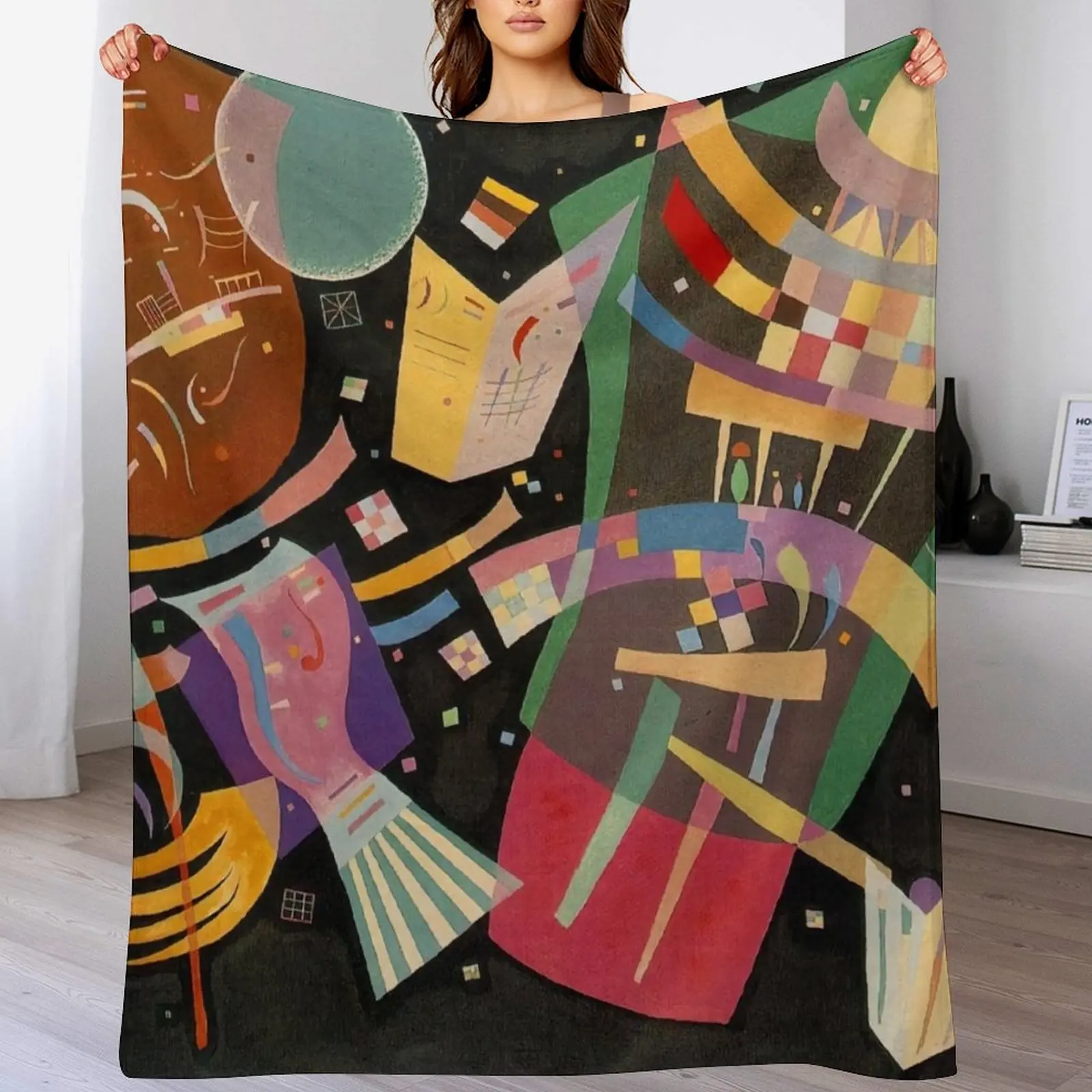 Wassily Kandinsky Throw Blanket for winter Soft Fashion Sofas Blankets