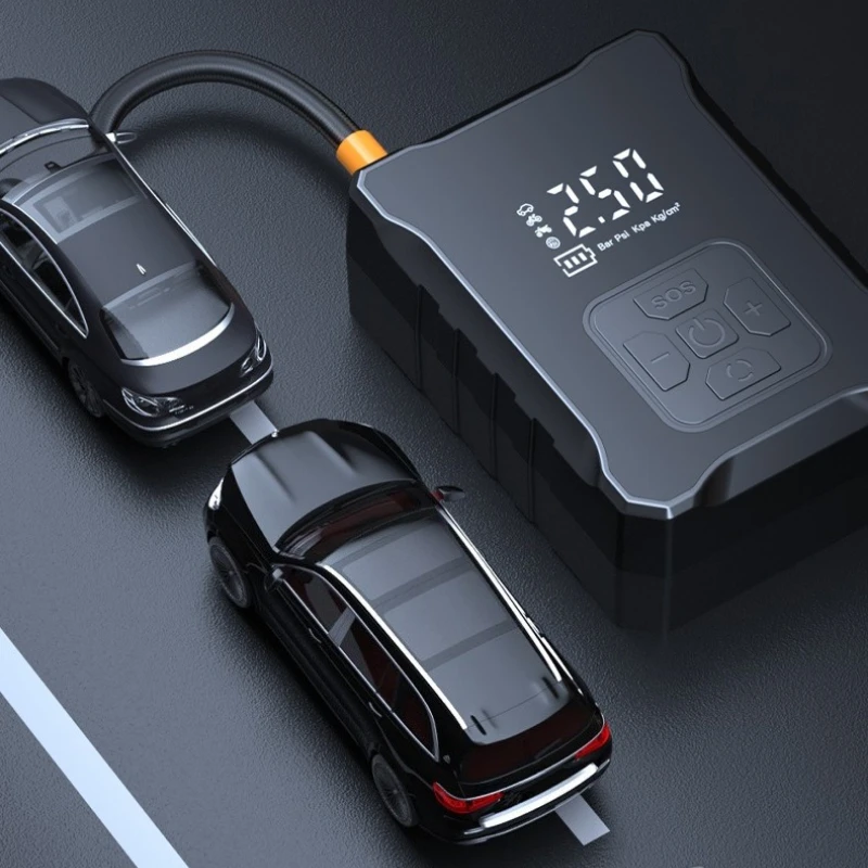 12V 4000mAh SF007 Portable Car Jump Starter LCD Display for Motorcycles, Bicycles,balls Auto Tyre Inflator Power Bank