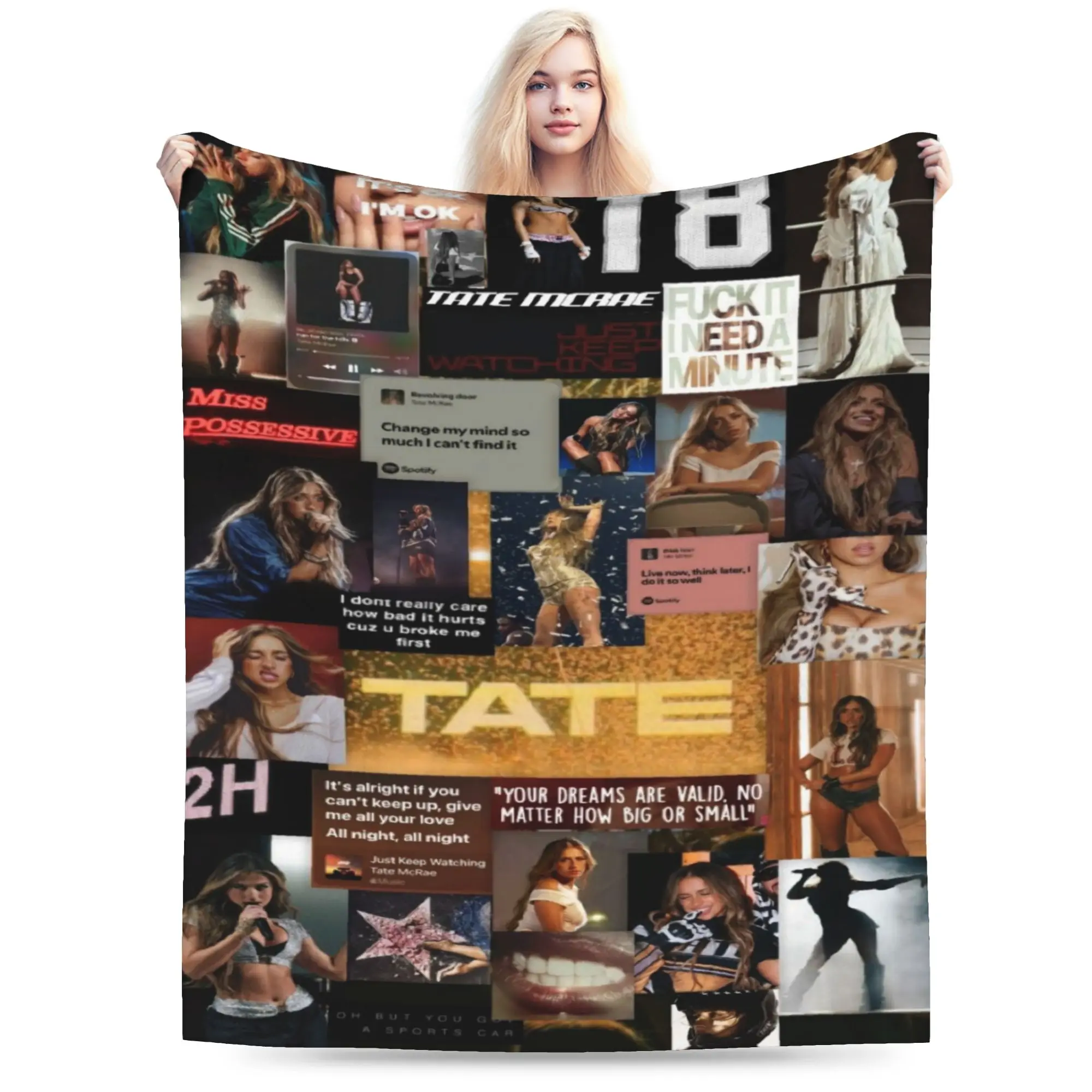 Relax Tate McRae pop singer Blanket Merch Sofa Decorative  Throw Blankets Ultra-Soft Fleece for Car