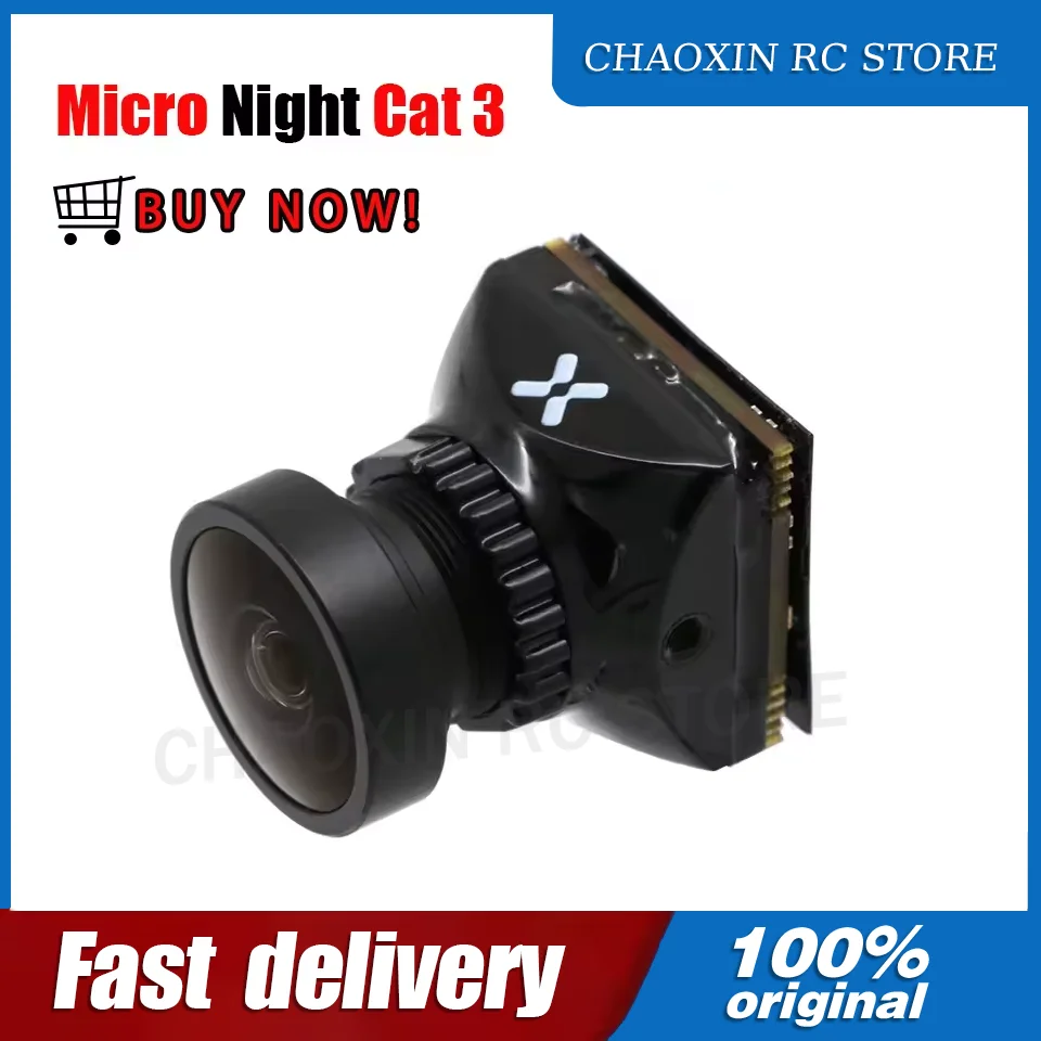 Foxeer Micro Night Cat 3 1200TVL 0.00001lux IR Sensitive Night Vision FPV Camera 850nm IR Light For RC FPV Racing Drone