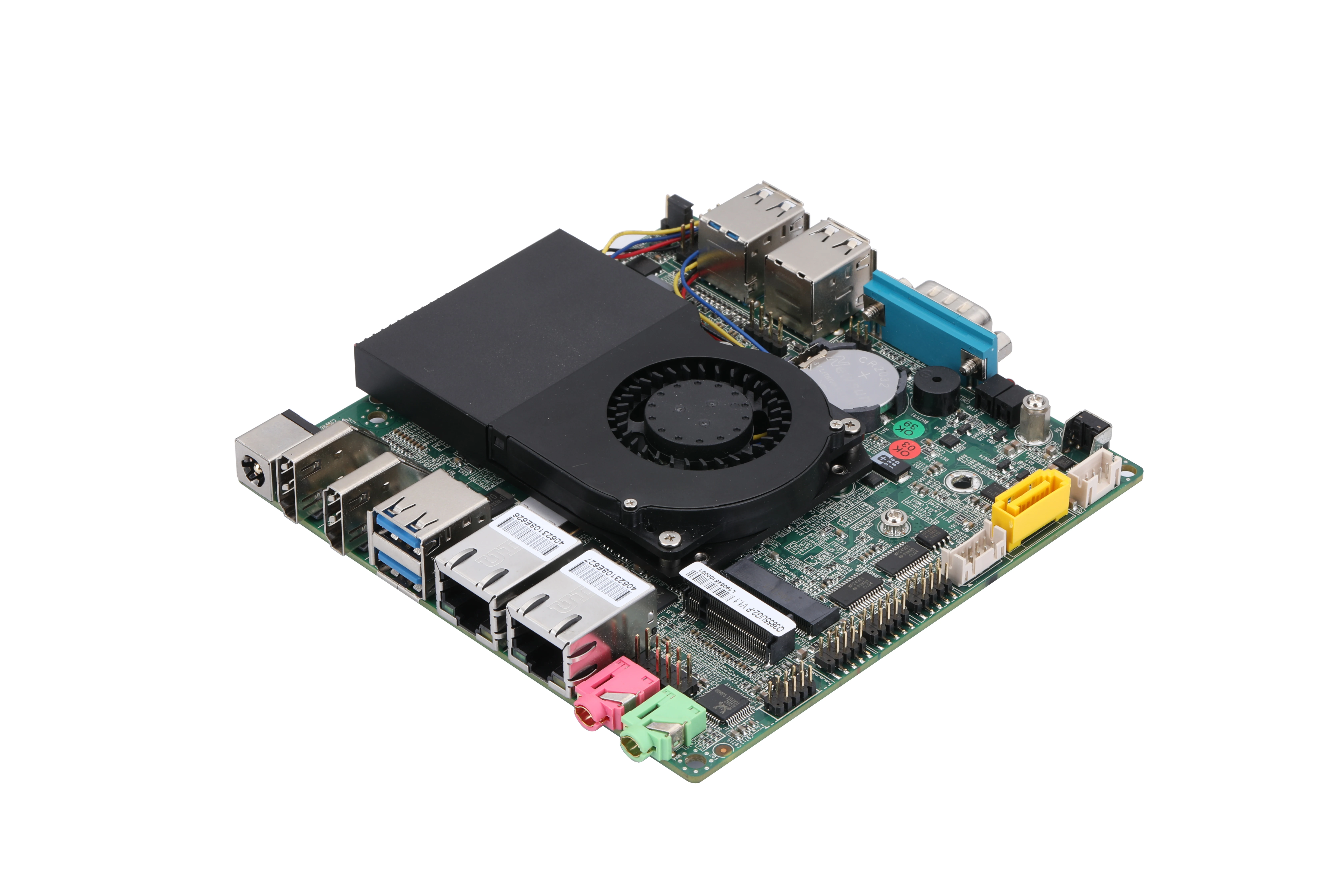 QOTOM MB2U247-0600 Q500P لوحة أم للكمبيوتر الصغير Celeron/Core i3 i5 i7 120*120 مللي متر تيار مستمر 12 فولت 2 x جيجابت LAN 4 x RS232 WIN7/10/Linux