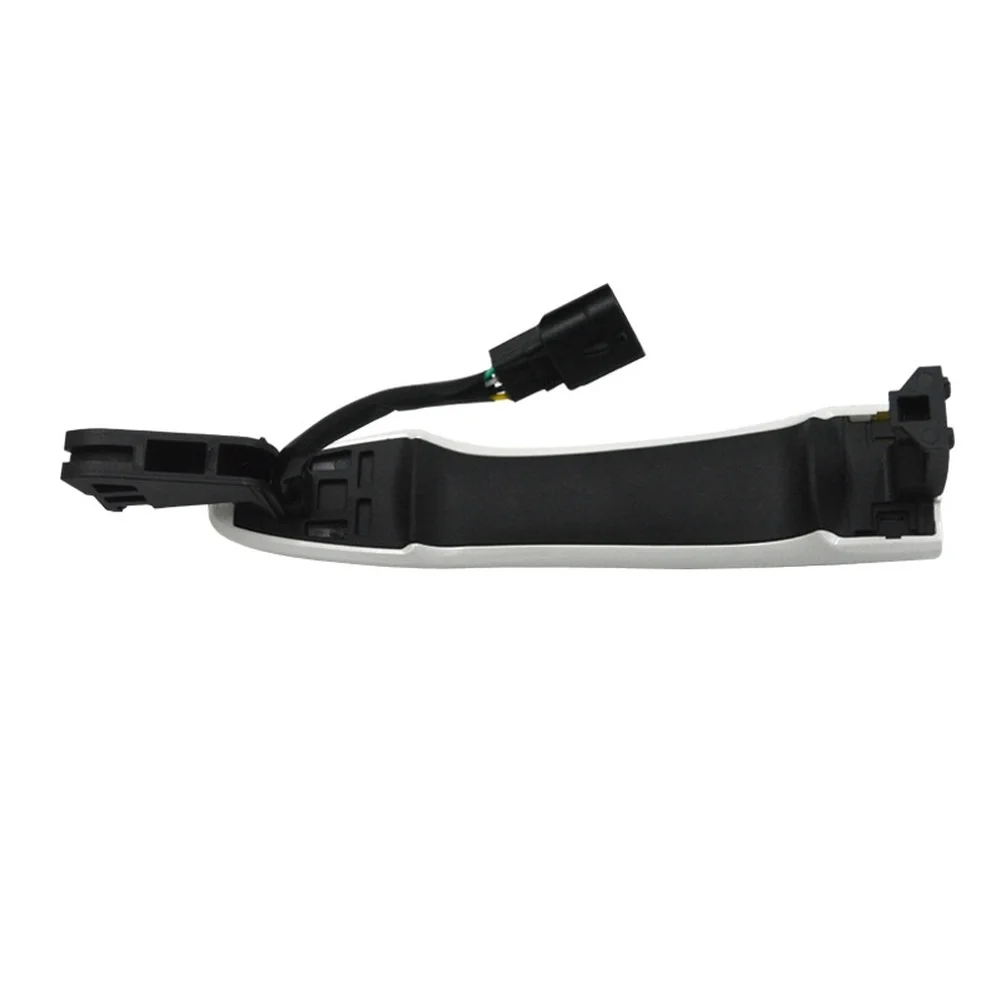White Left Exterior Handle Keyless Entry Non-deforming Quick Install Replacement Installation Practical Design