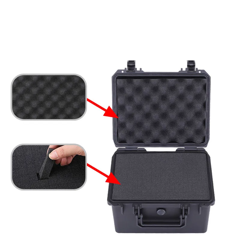 Waterproof ToolBox ABS plastic Safety Case Outdoor Sealed Safety tool Box Equipment instrument Tool Case with pre-cut sponge