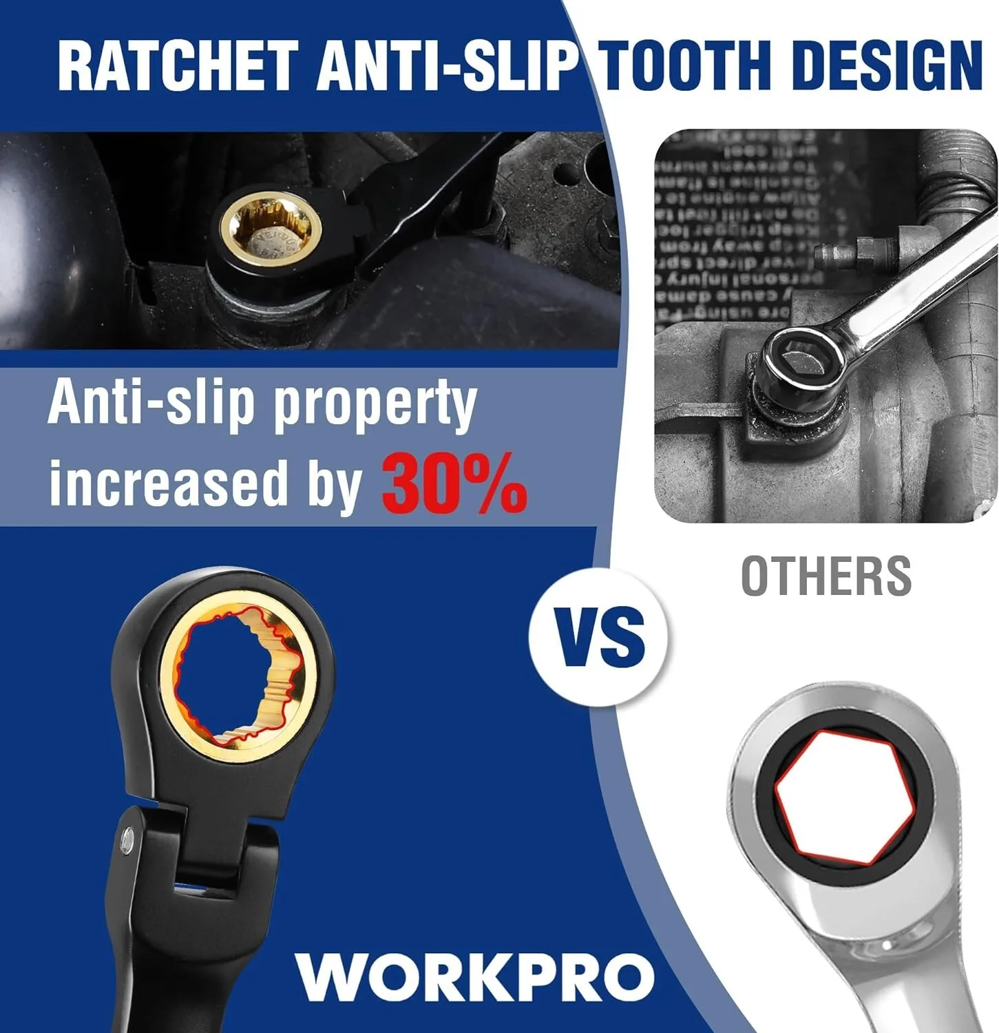 مجموعات أدوات يدوية مجموعة مفاتيح ربط مرنة طويلة للغاية 8-19 مم 72 سن CrV متري